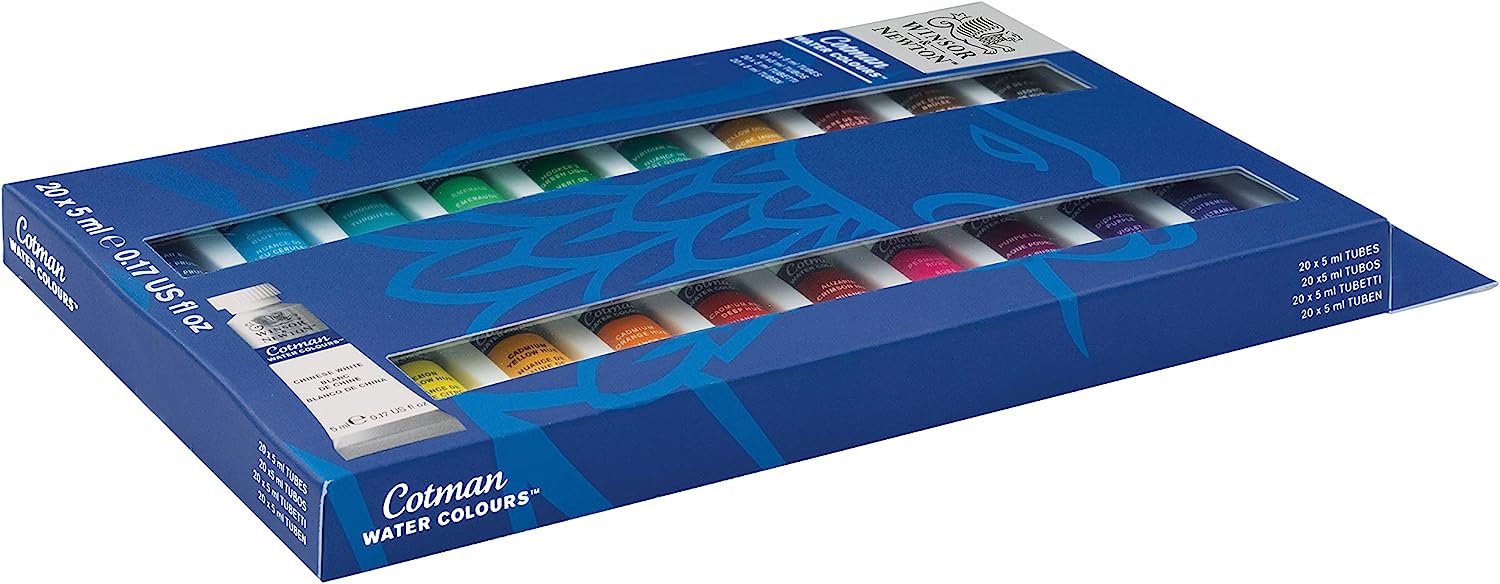 Winsor & Newton Cotman Watercolor Paint Set, 12 Count (Pack of 1), 20 Colors - Image 3